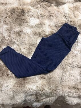 Booty by Brabants Navy Croco Textured Leggings - One Size